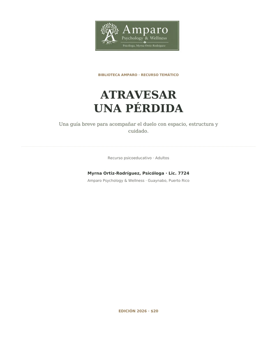 Portada de Atravesar una pérdida