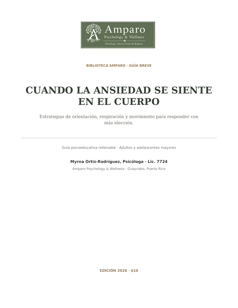Portada de Cuando la ansiedad se siente en el cuerpo