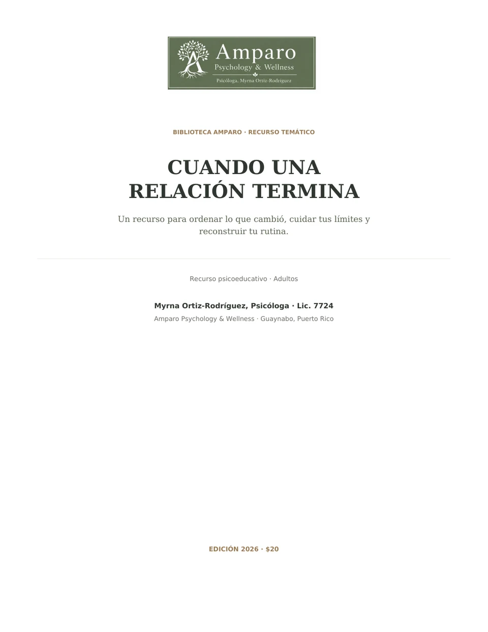 Portada de Cuando una relación termina