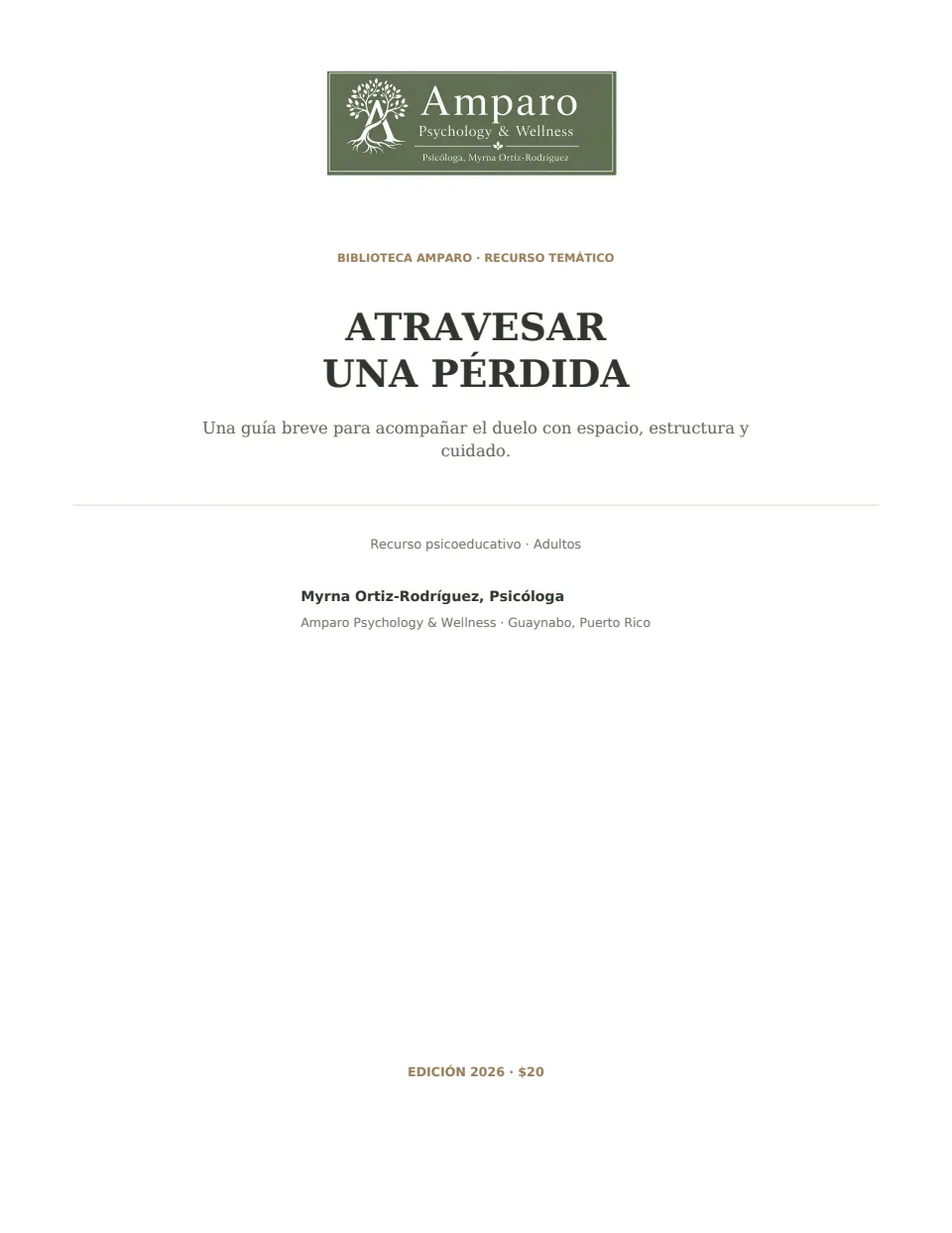 Portada de Atravesar una pérdida