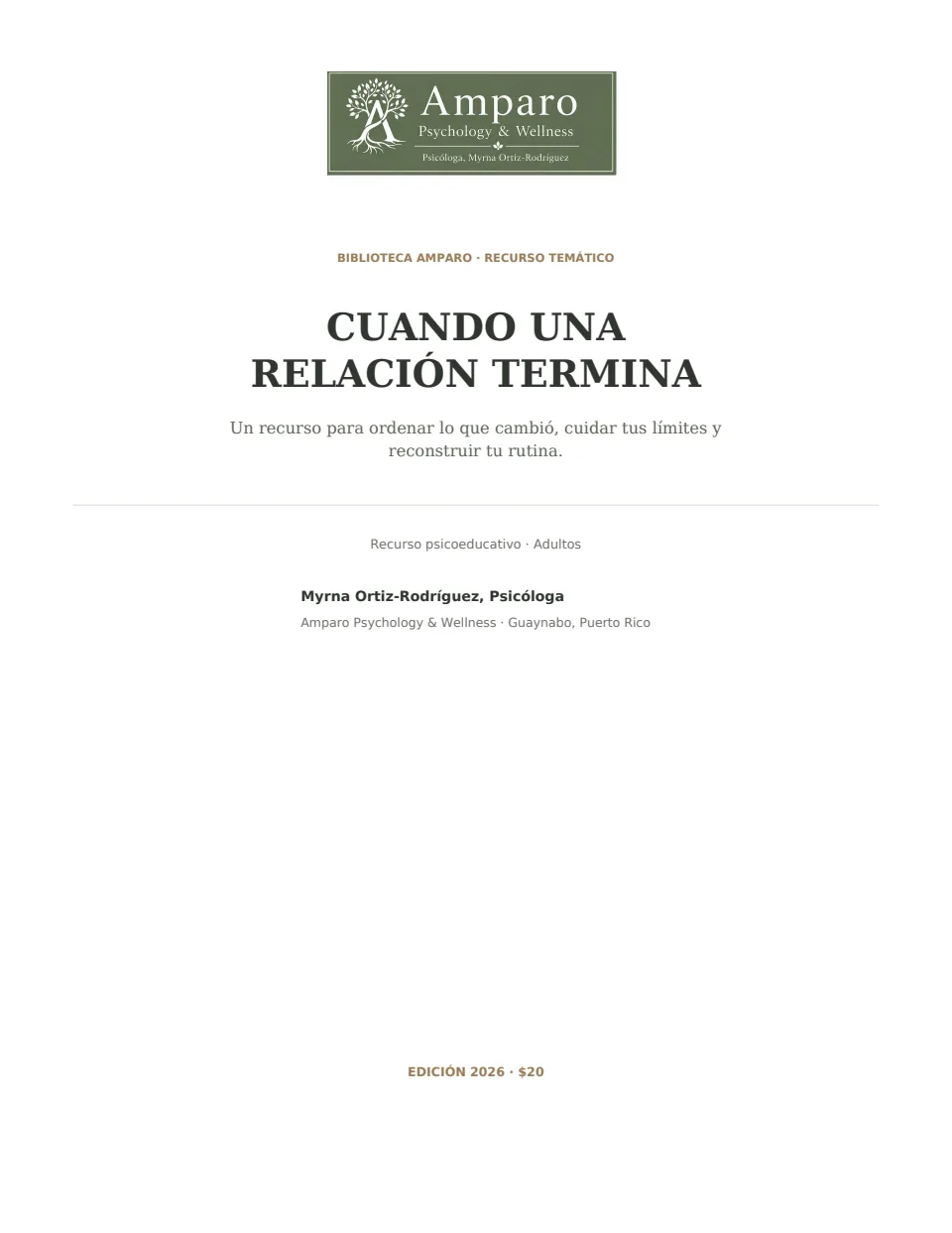 Portada de Cuando una relación termina