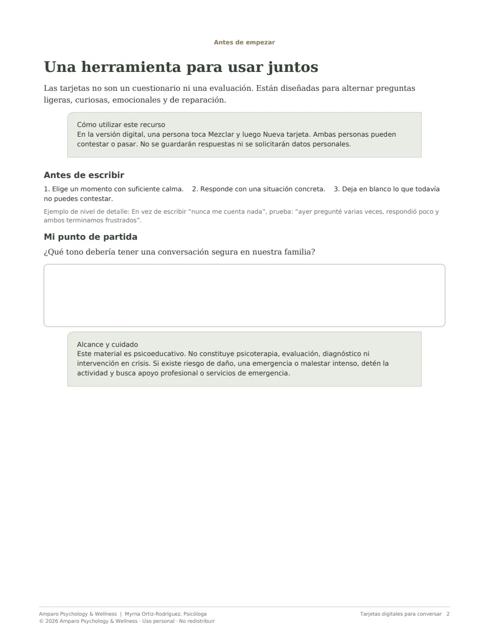Muestra 1 de Tarjetas digitales para conversar con mi adolescente